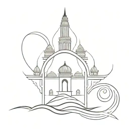 A Viya-inspired Abstract Representation Of Sound Waves Merging With Traditional Mysore Architecture