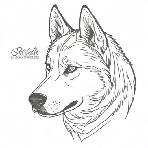 Memorial Tattoo For My Siberian Husky