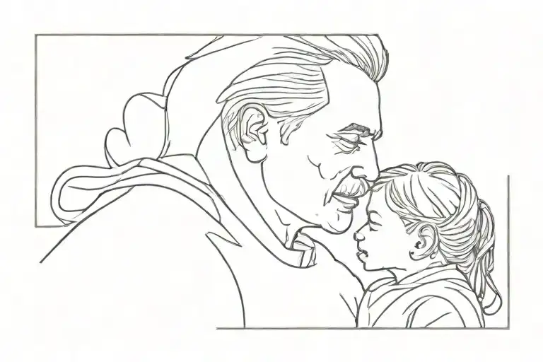 Outline Of Father And Daughter