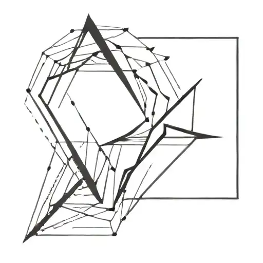 Patterns With Lightning And Sharp Angles Black And White On The Wrist