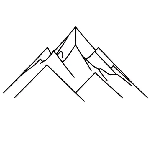 Abstract Geometric Mountain Range