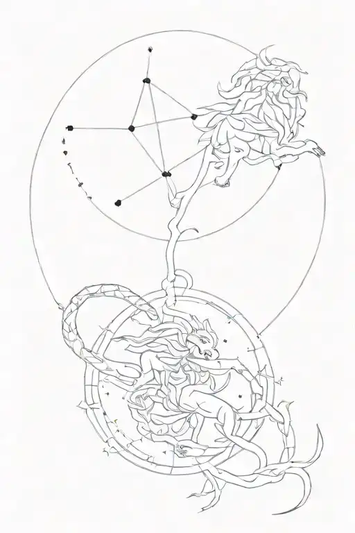 Cancer Leo Capricorn Constellations Intertwined
