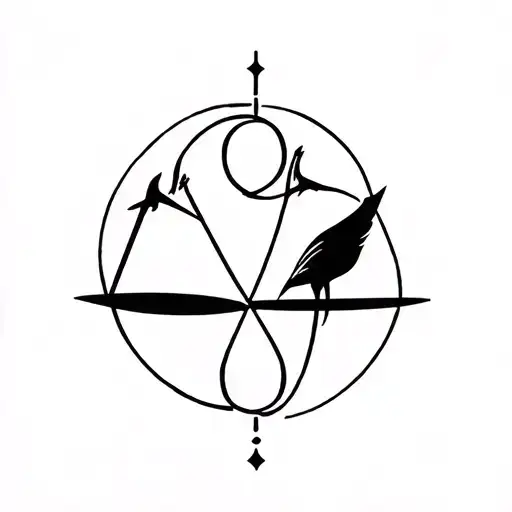 Libra Sign Fused With Sagittarius Sign For Dad And Daughter Bond