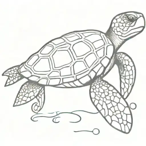 Sea Turtle Swimming Gracefully