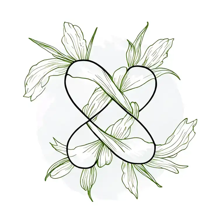 Infinity Sign Integrated In Freesia Flower