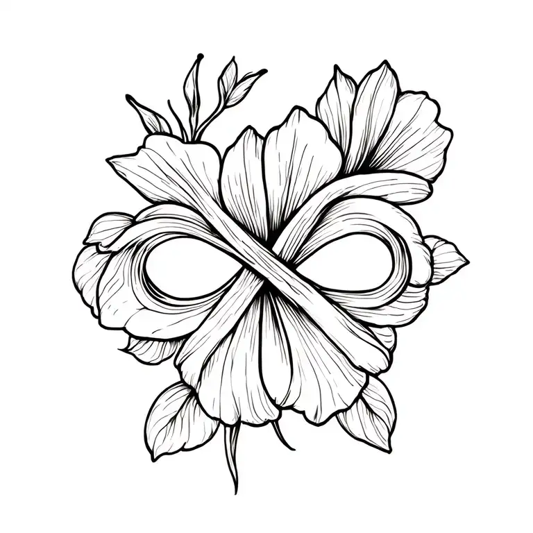 Infinity Sign Integrated In Freesia Flower