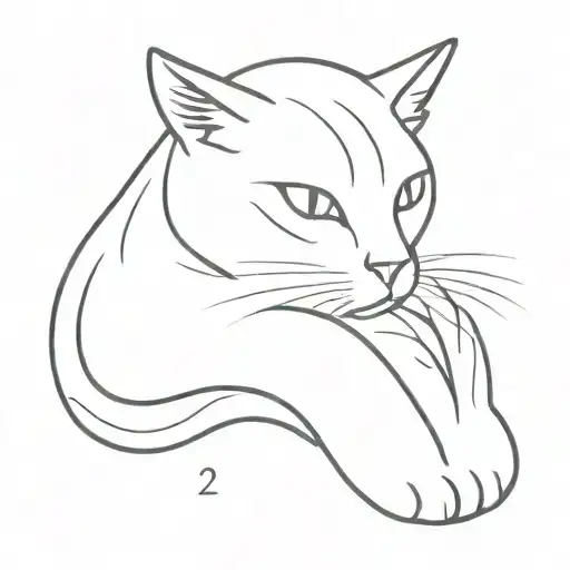 Cat Reaching Out To Binary Code Of Question Mark