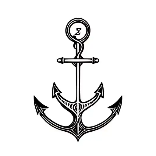 Anchor With Roman Numerals