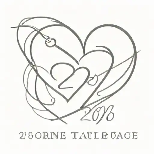 Heart With 2008 And 2022 Death Date