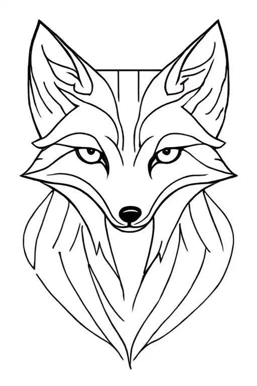 Sagittarius Zodiac Sign Fox Head Among Themselves