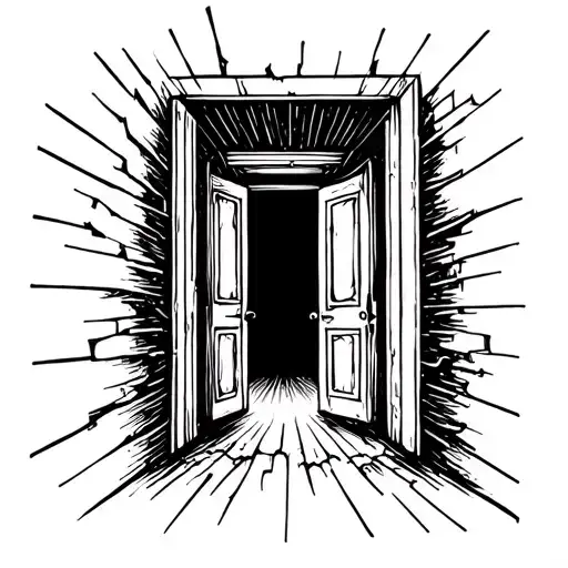 Inside A Dark Room The Door Cracks Open Allowing Light In