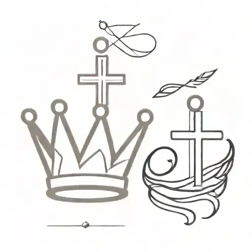 Small Crown And Cross