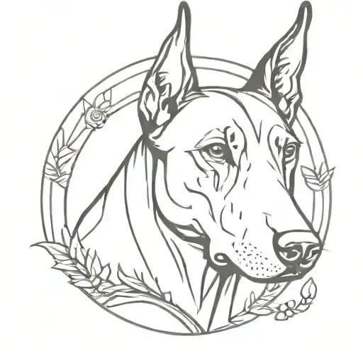 Doberman With A Crown