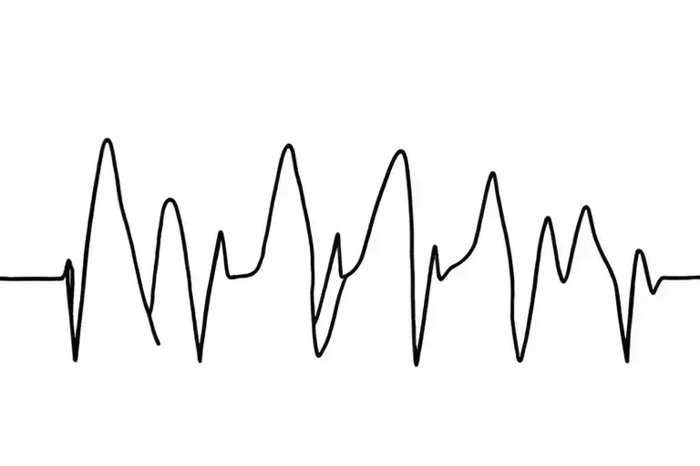 Wavy Heartbeat Line Forming