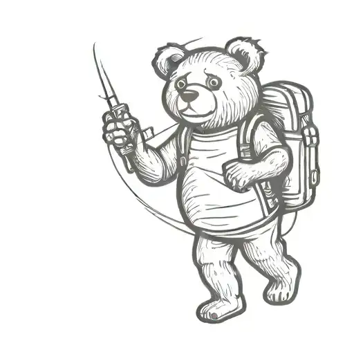 Teddybear Wearing Backpack