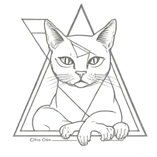 Cat In Triangle Holds Sign Error 404