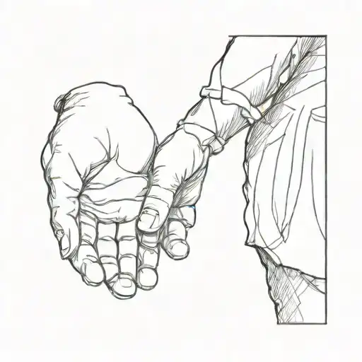 Father Son Holding Hands