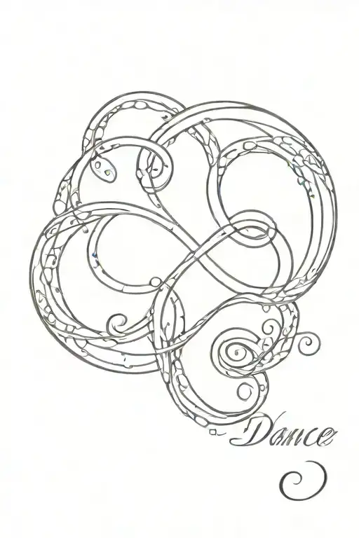 Infinity Symbol With The Word Dance Inspired