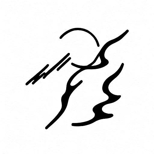 Lightening With Sunset