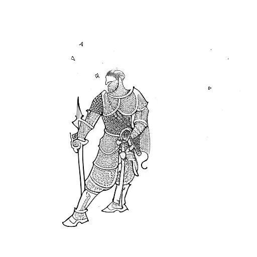 A Man Holding A Sword