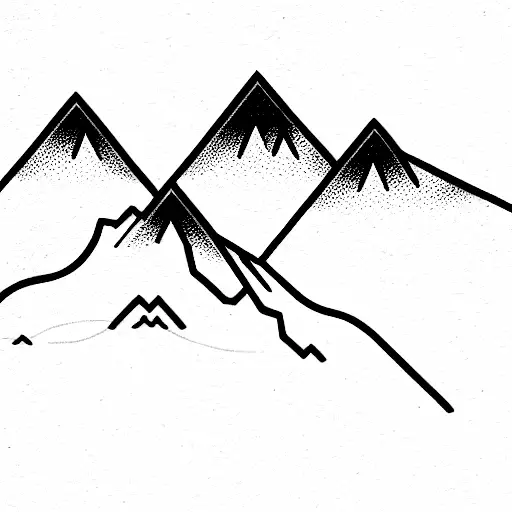 Mountains With A Waterfall