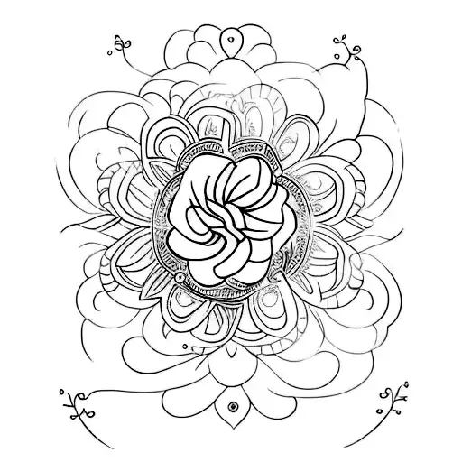 A Spiritual Quote Written In A Delicate Flower Design