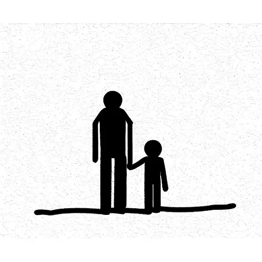 Dad And Son Stick Figure