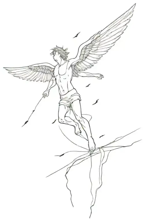 Falling And Cracking Icarus Falling From Sky