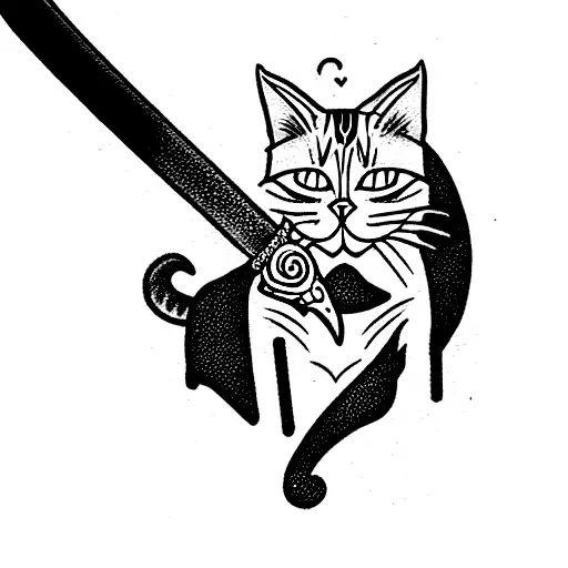 A Sword With A Cat