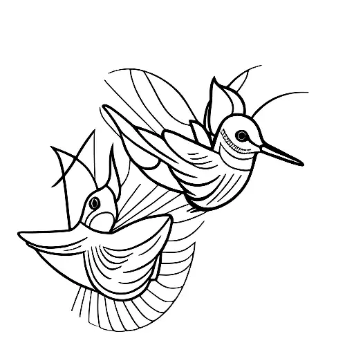 Three Hummingbird Together