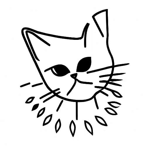 Cat Outline With Turk Name