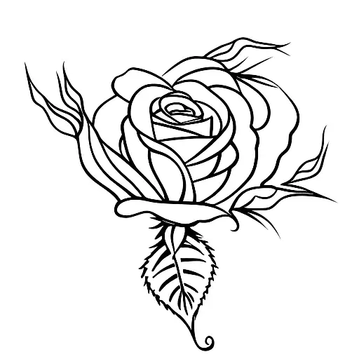 Black Rose With Cross