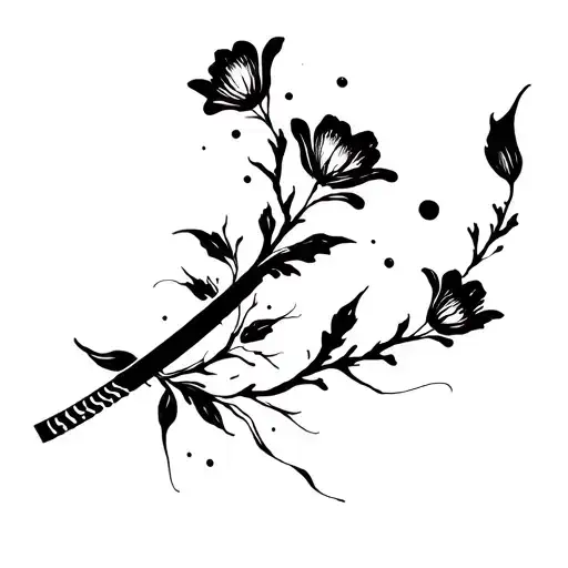 Katana Flowers Blood