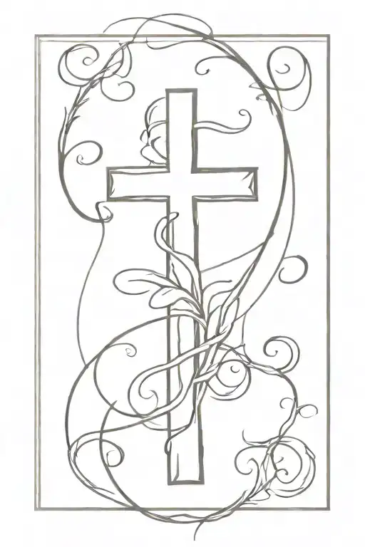 The Word Blessed With The Letter L As A Cross