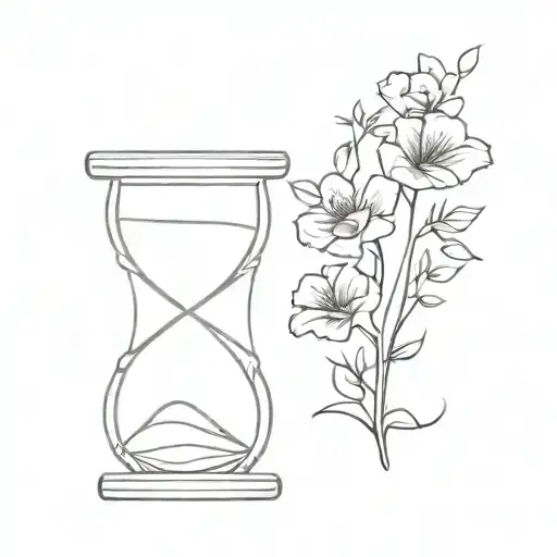 Hourglass With Flowers
