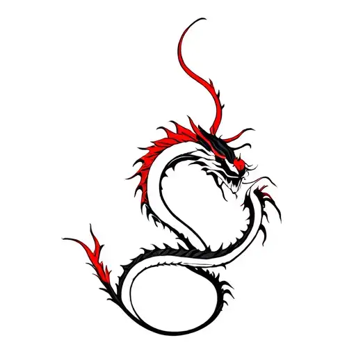 Dragon Black With Red Accents