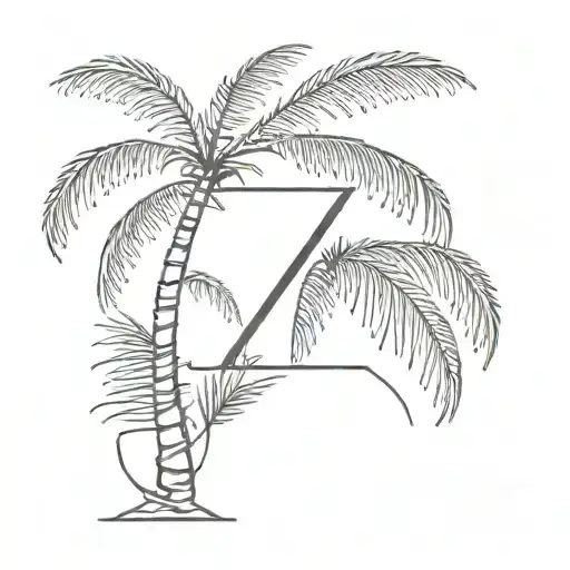 The Number 444 And A Palm Tree