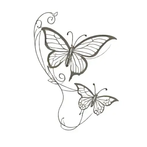 Mom And Sun Butterfly Resting