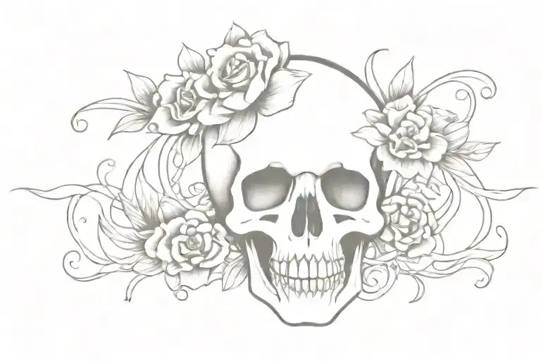 Word 'Vanitas' With Integrated Scull Decorated