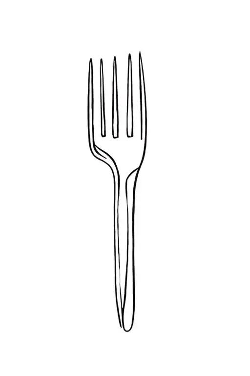 Simple 4 Prong Fork Outline