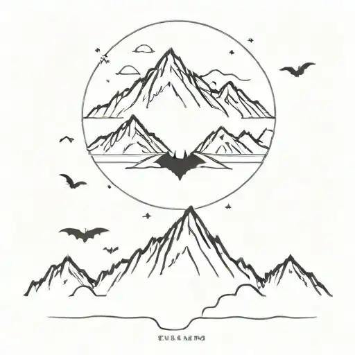 Mountains And Bat