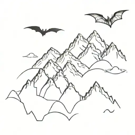 Mountains And Bat