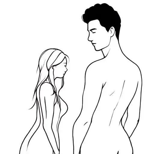 Father And Daughter Of Back