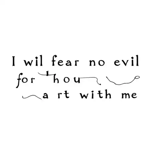 I Will Fear No Evil For Thou Art With Me