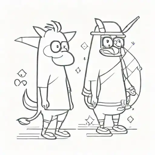 Opposite Cartoon Characters