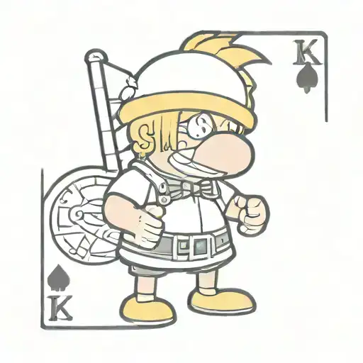 Ralph Wiggum In Kingdom Hearts Playing Card