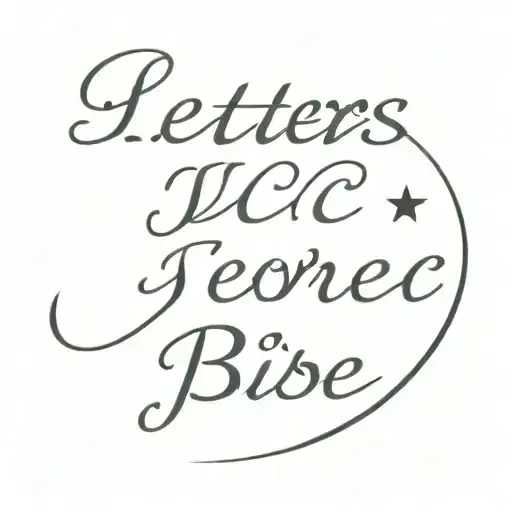 Letters 'Jc' In Cursive Writing With A Small Star Similar To Hailey Biebers