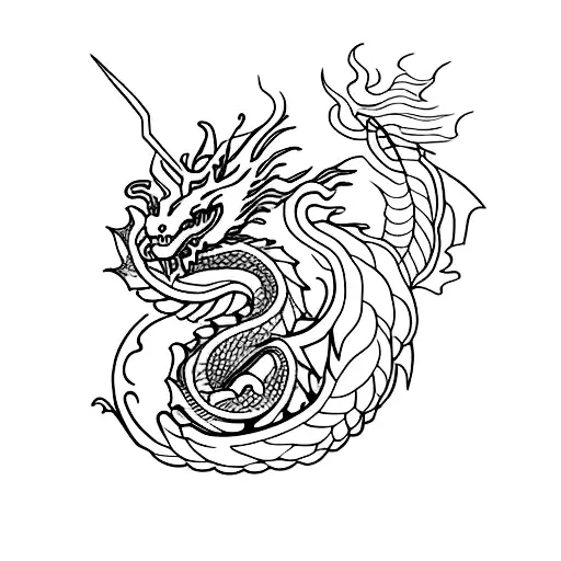 Dragon Wrapped Around Forearm