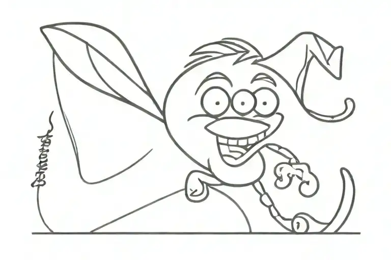 Name Trevor With Cartoon Character Outline