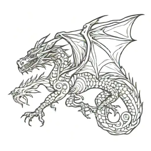 Dragon Landing In A House